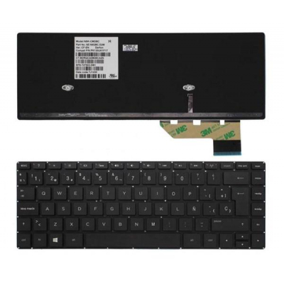 Teclado compatible para portátil HP Envy 14 Series / 14-k / Negro Sin marco