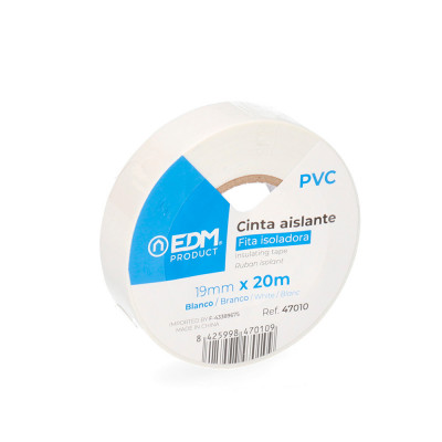 Cinta aislante 20mX19mm Blanco