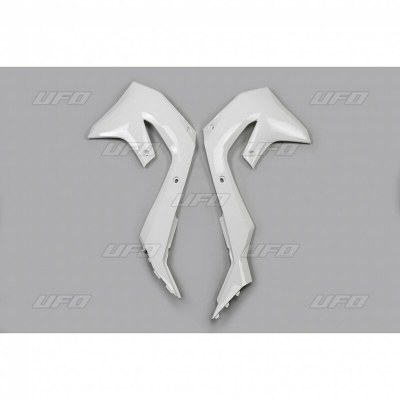 Plásticos laterales de radiador UFO blanco Kawasaki KX450 KA04751#047