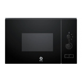 Microondas integrable Balay 3CP5002N3, 20 litros, 800W, 5 potencias, Hidrolítico, cristal negro