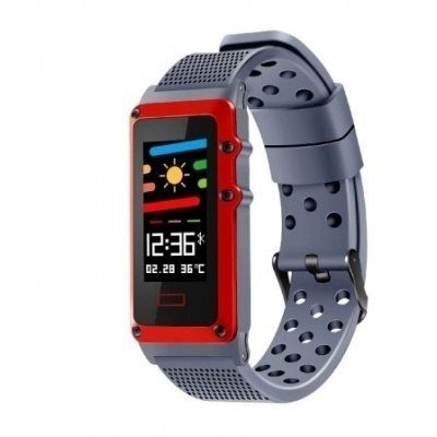 PULSERA CUANTIFICADORA LEOTEC FUNNY BAND GREY - PANTALLA COLOR 2.44CM - BT - MULTISPORT - NOTIFICACIONES - IP67 - BAT.120MAH - COMPATIBLE IOS/ANDROID