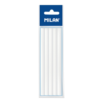 Milan Pack de 5 Gomas de Recambio para Portagomas Tri Eraser - Color Blanco