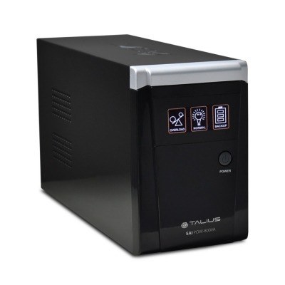 Talius SAI 800VA UPS - Funcion AVR - 2x Schukos - RJ45/RJ11 - Respaldo de 25 minutos