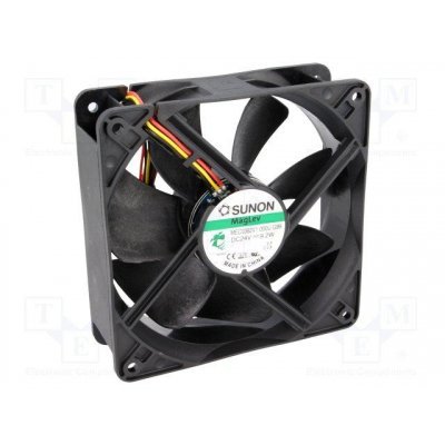 VENTILADOR 24Vdc 120x120x38mm 9,2W 3 Cables VAPO Sunon