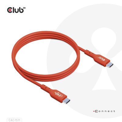 Cable certificado USB2 tipo C bidireccional USB-IF Datos 480 Mb, PD 240 W (48 V/5 A) EPR M/M 1 m/3,23 pies