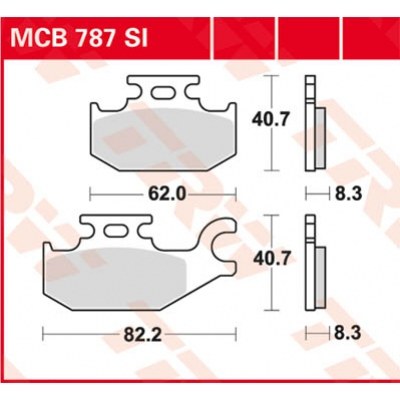 Pastillas de freno sinterizadas offroad serie SI TRW MCB787SI