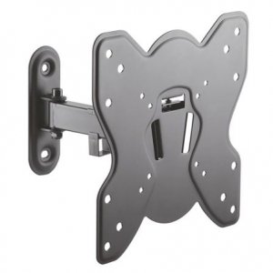 Soporte TV orientable de pared Aisens WT42TSE-007, 23-42 pulgadas, hasta 25 kg, 2 pivotes, VESA 200x200 mm, orient. ±90°, incl. -12°/+3°, negro