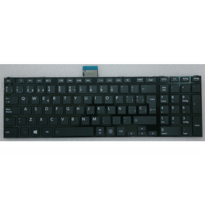 Teclado compatible para portátil TOSHIBA Satellite c50/ c50d/ c55/ c55d negro con marco