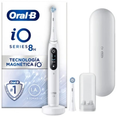 Cepillo Dental Oral-B iO Serie 8N/ Incluye 2 Recambios/ Blanco