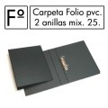 Carpeta Fº PVC 2 An. 25 mm Negro