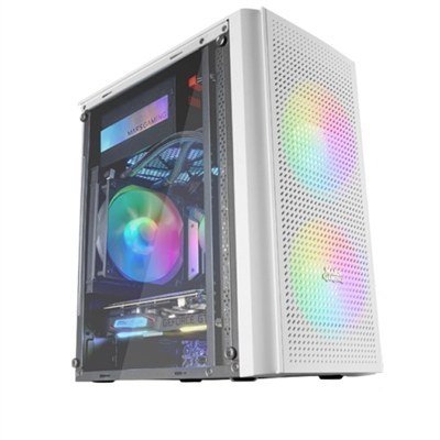 Caja ordenador mars gaming mc300w white micro - atx 1 x usb 3.0 2 x usb 2.0 3 x 120mm frgb