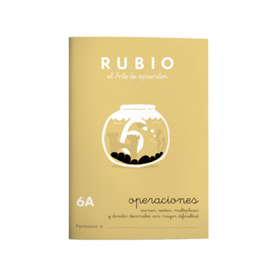 CUADERNO RUBIO A5 OPERAC.y PROBLEMAS 6A - Pack de 10 unidades
