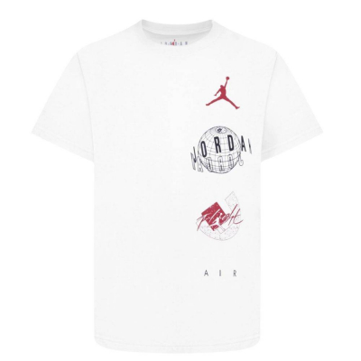 Camiseta NIKE JDB AIR GLOBE JORDAN SS TEE 95D121 001 Blanco
