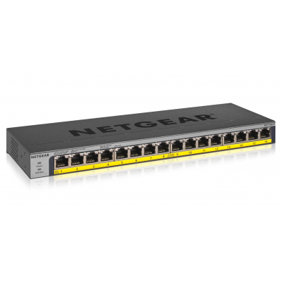 GS116LP No administrado Gigabit Ethernet (10/100/1000) Energía sobre Ethernet (PoE) Negro