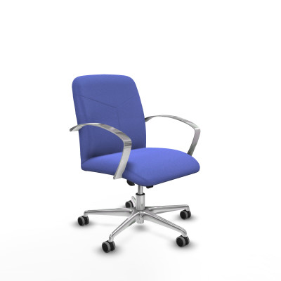 Caudete confidente basculante bali azul claro brazos aluminio base aluminio ruedas 65mm engomadas