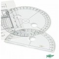 Semicirculo Biselado Transportador 20 cm Verde
