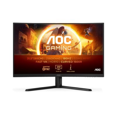 AOC - MONITOR 32 AOC CQ32G4VE GAMING CURVO QHD 180HZ 2HDMI 1DP NEGRO