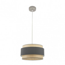Colgante Kandy 1xe27 Natural/gris Regx40x40 Cm