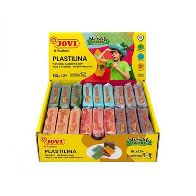 JOVI C.18 PASTILLAS DE PLASTILINA NATURE COLORS COLORES SURTIDOS