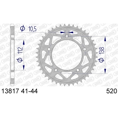 Corona AFAM aluminio 13817 - Paso 520 13817-41