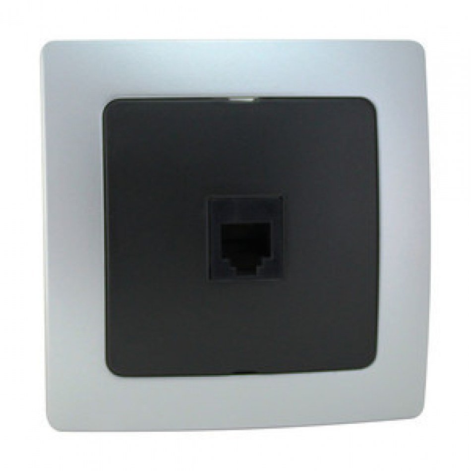 Base telefonia RJ11 empotrable 80x80x12mm