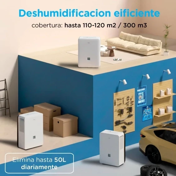 Deshumidificador Midea MDDP-50DEN7-QA3-B-W, 50 litros/día, depósito 6 litros, blanco - imagen 5