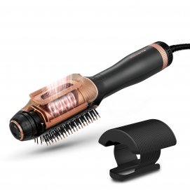 Secador de pelo y cepillo de aire caliente Rowenta CF9840, 2 en 1, 1200W, motor iónico, Reverso de Rowenta, Peinado y Presecado Óptimos, Función...