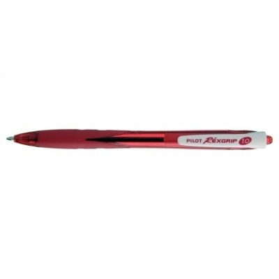 Pilot Boligrafo de Bola Retractil Rexgrip BeGreen - Punta Redonda 1mm - Trazo 0.27mm - 77% de Plastico Reciclado - Recargable - Grip Ergonomico - Color Rojo