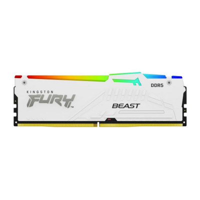Memoria ram ddr5 32gb kingston - 5600mt - s - pc5 - 44800 - fury beast rgb - cl36 - blanca