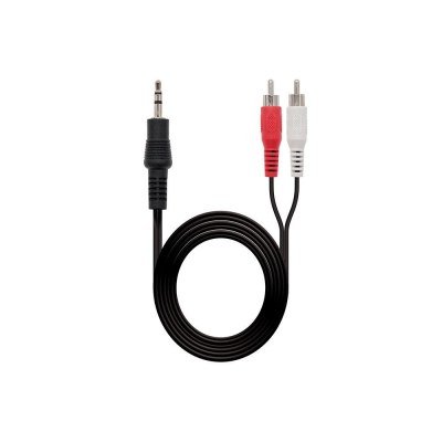 Cable Estéreo Nanocable 10.24.0310/ Jack 3.5 Macho - 2x RCA Macho/ 10m/ Negro