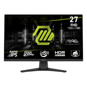Monitor gaming MSI MAG 272F, 27 pulgadas, Full HD, Rapid IPS, 200 Hz, 1 ms MPRT, HDMI, DisplayPort, FreeSync, negro