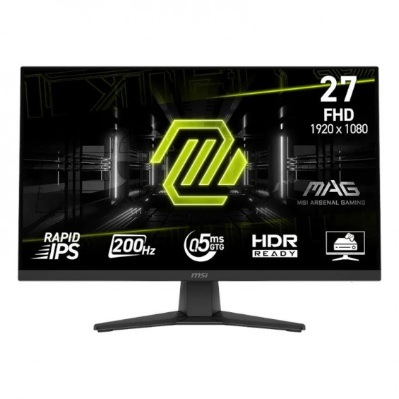 Monitor gaming MSI MAG 272F, 27 pulgadas, Full HD, Rapid IPS, 200 Hz, 1 ms MPRT, HDMI, DisplayPort, FreeSync, negro