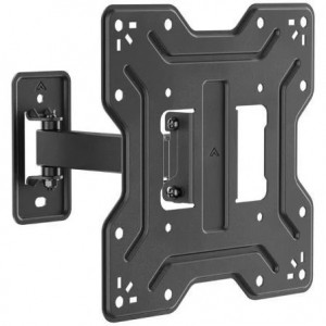 Soporte TV orientable de pared Aisens WT43TSE-411, 23-43 pulgadas, hasta 30 kg, 2 pivotes, VESA 200x200 mm, orient. ±90°, incl. -10°/+5°, negro