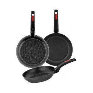 Lote de sartenes Monix M249001, SUNSET 18 cm, 22 cm, 26 cm