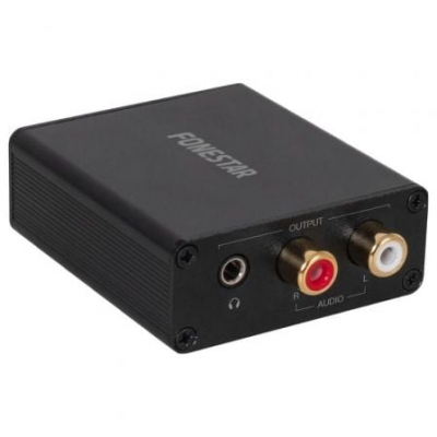 Convertidor de Audio Fonestar FO-41DAH/ Entrada Toslink y RCA/ Salida 2x RCA/ 1x Jack 3.5