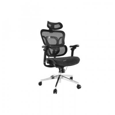 SILLA DE OFICINA ERGONOMICA EQUIP 651051 PREMIUM COLOR NEGRO TAPICERIA MALLA 5 POSICIONES