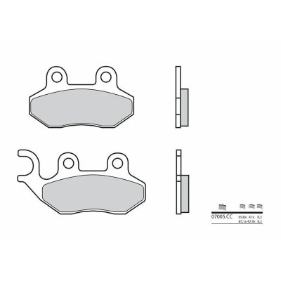 Pastillas de freno orgánicas Brembo 07005 07005