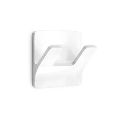 Colgador resistente al agua modelo rama doble blanco (blister)