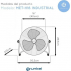 Ventilador De Suelo Industrial Grunkel Met-H16Industrial/ 90W/ 3 Aspas 40Cm/ 3 Velocidades