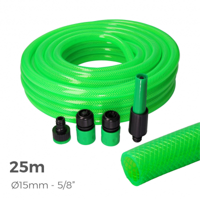 Kit manguera de jardin estandar 25 m (5/8 15 mm)