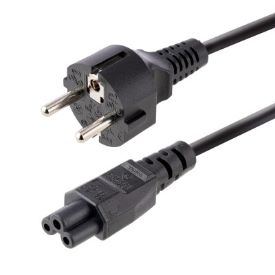 Cable schuko a c5 startech 2m - macho - hembra - negro