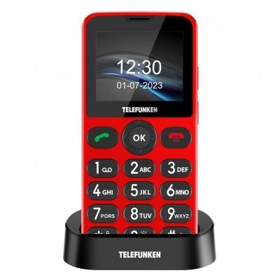 Telefono movil telefunken s415 senior phone - 2.2pulgadas - rojo