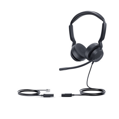 YHS36 E2 Dual Headset Auriculares Alámbrico Diadema Oficina/Centro de llamadas Negro