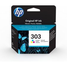 Cartucho HP 303 Original Rendimiento estándar Cian, Magenta, Amarillo T6N01AE#ABE