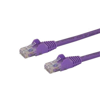 Cable de Red de 3m Púrpura Cat6 UTP Ethernet Gigabit RJ45 sin Enganches