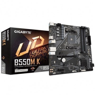 Placa base gigabyte b550m k am4 m - atx - 4x ddr4 - 4x sata3 - 4x usb 3.2 - 4x usb 2.0