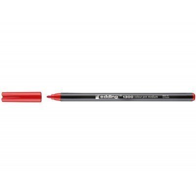 Edding 1300 Rotulador - Punta Redonda - Trazo 2 mm. - Tinta con Base de Agua - Color Rojo