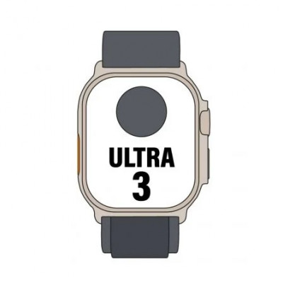 Apple Watch Ultra 3/ GPS/ Cellular/ 49mm/ Caja Titanio Negro/ Correa Loop Alpine Negra L