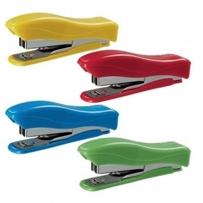 Petrus 200 Liliput Grapadora + 1 Caja grapas 23/6-200 - Hasta 12 Hojas - Grapas 23/6 - Grapado Cerrado y Clavado - Colores Surtidos