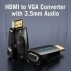 Adaptador Conversor Vention Aidb0/ Hdmi Macho A Vga Hembra/ Audio Jack 3.5Mm